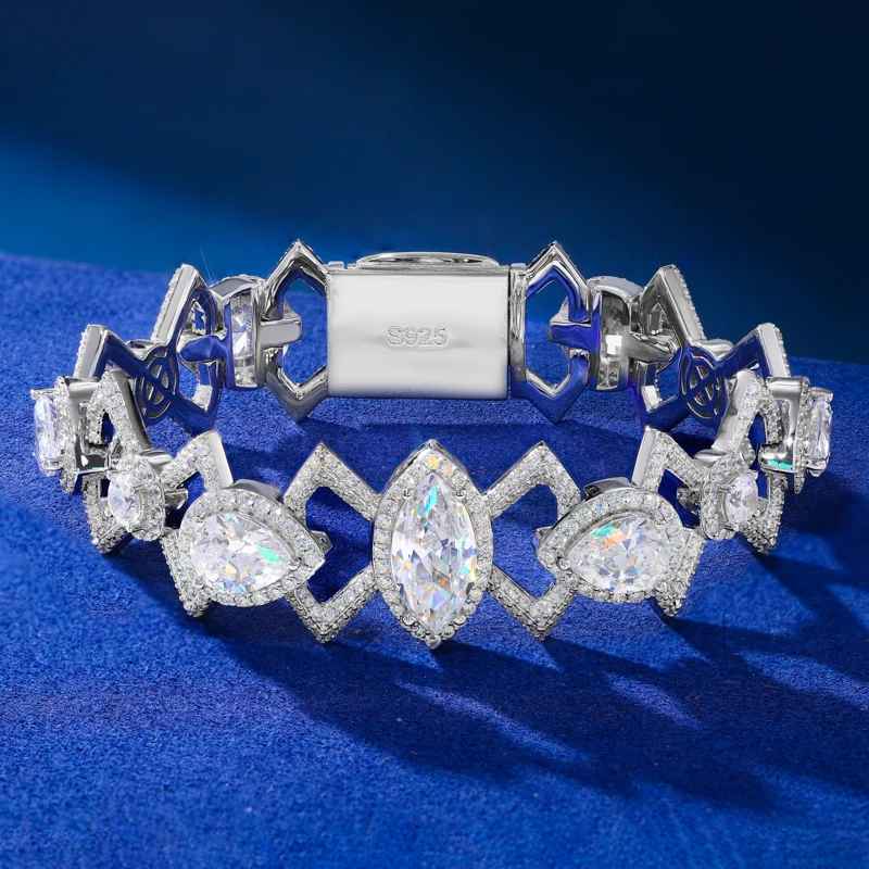 GC Éclat Link Bracelet | 925 Silver VVS Moissanite
