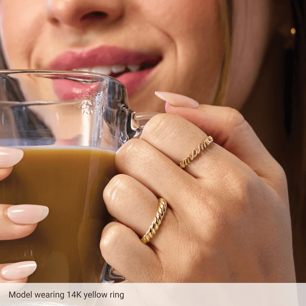 mama ring, gold mama ring, 14k gold mama ring, mama ring gift, script mama ring, mama letter ring, gift for mom jewelry, mothers day ring, mom ring gold, personalized mama ring style, minimalist gold ring, dainty gold ring, stacking gold ring, womens gold ring, everyday gold ring, fine jewelry ring women, gift for mother gold ring, elegant mama ring, simple gold mama ring