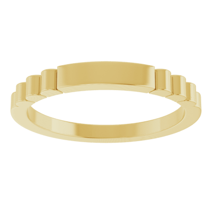 14K Gold Engravable Signet Ring – Personalized Signet Ring