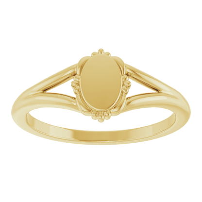 Héritage Vintage Engravable Signet Ring