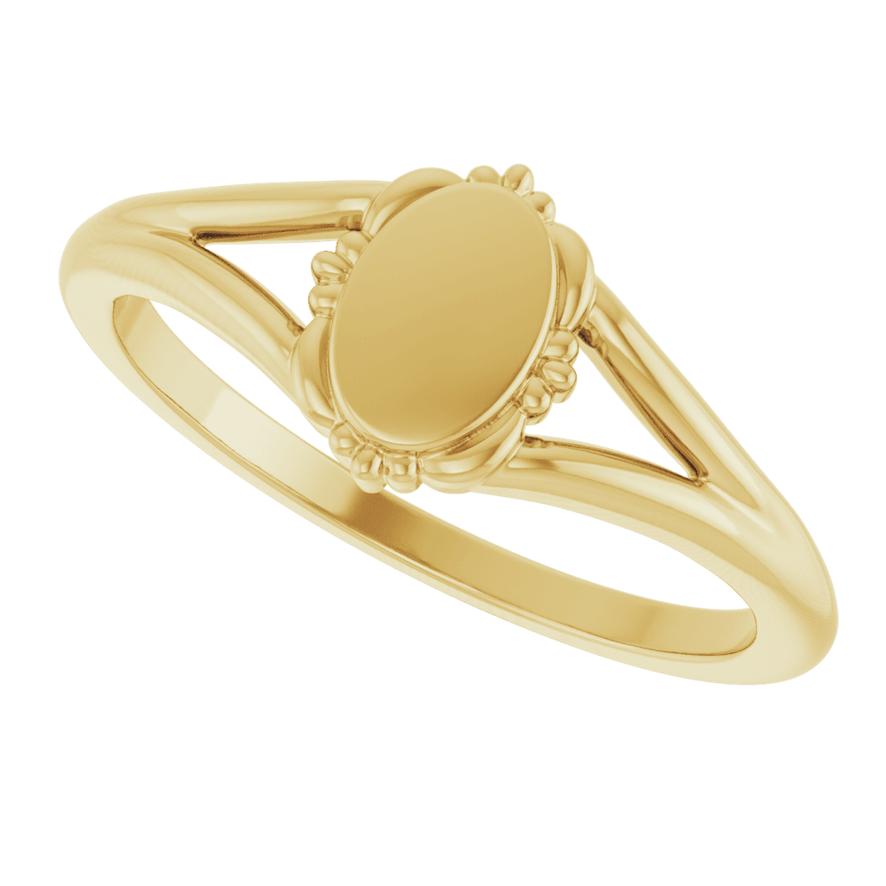 Héritage Vintage Engravable Signet Ring