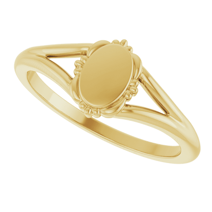 Héritage Vintage Engravable Signet Ring