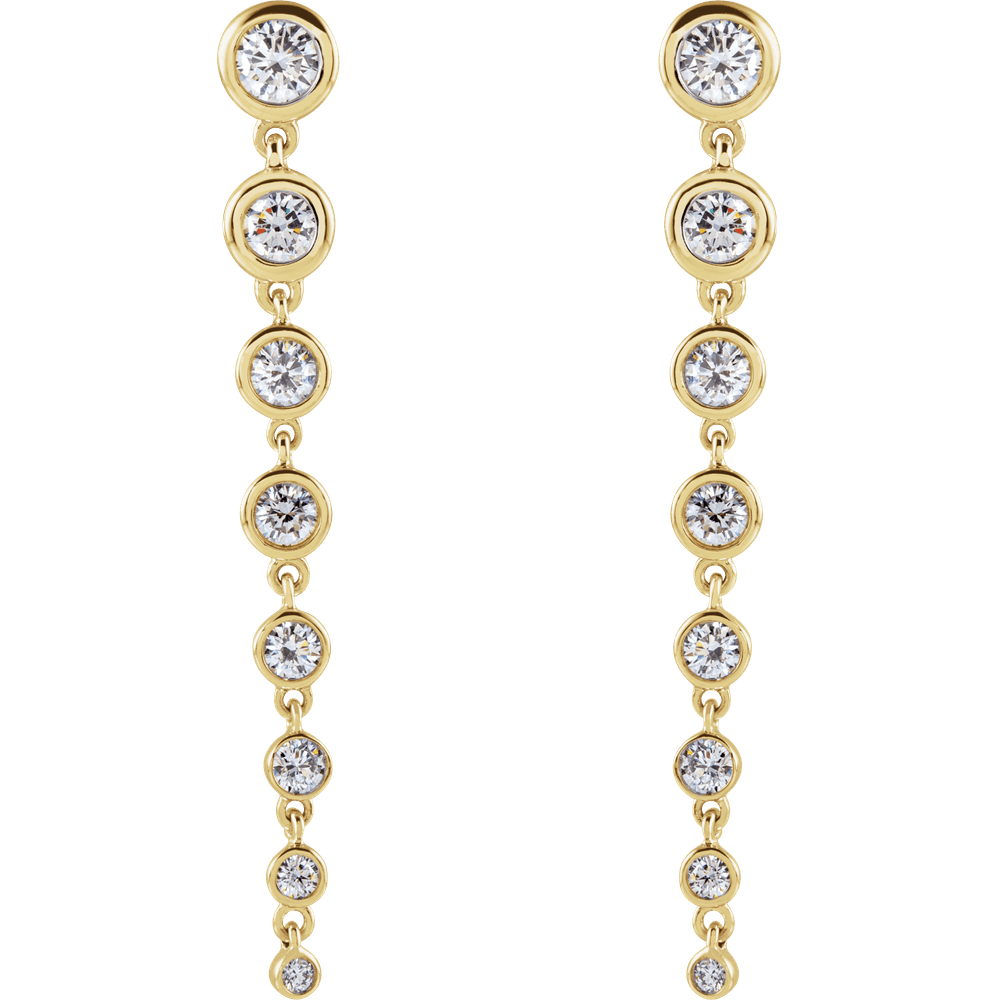 Élora 14K Gold Diamond Drop Earrings - Guerilla Choice