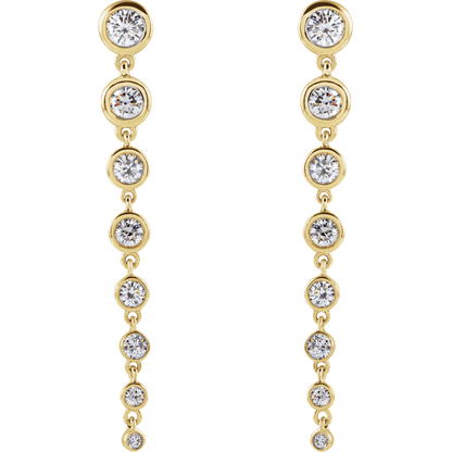 Élora 14K Gold Diamond Drop Earrings - Guerilla Choice