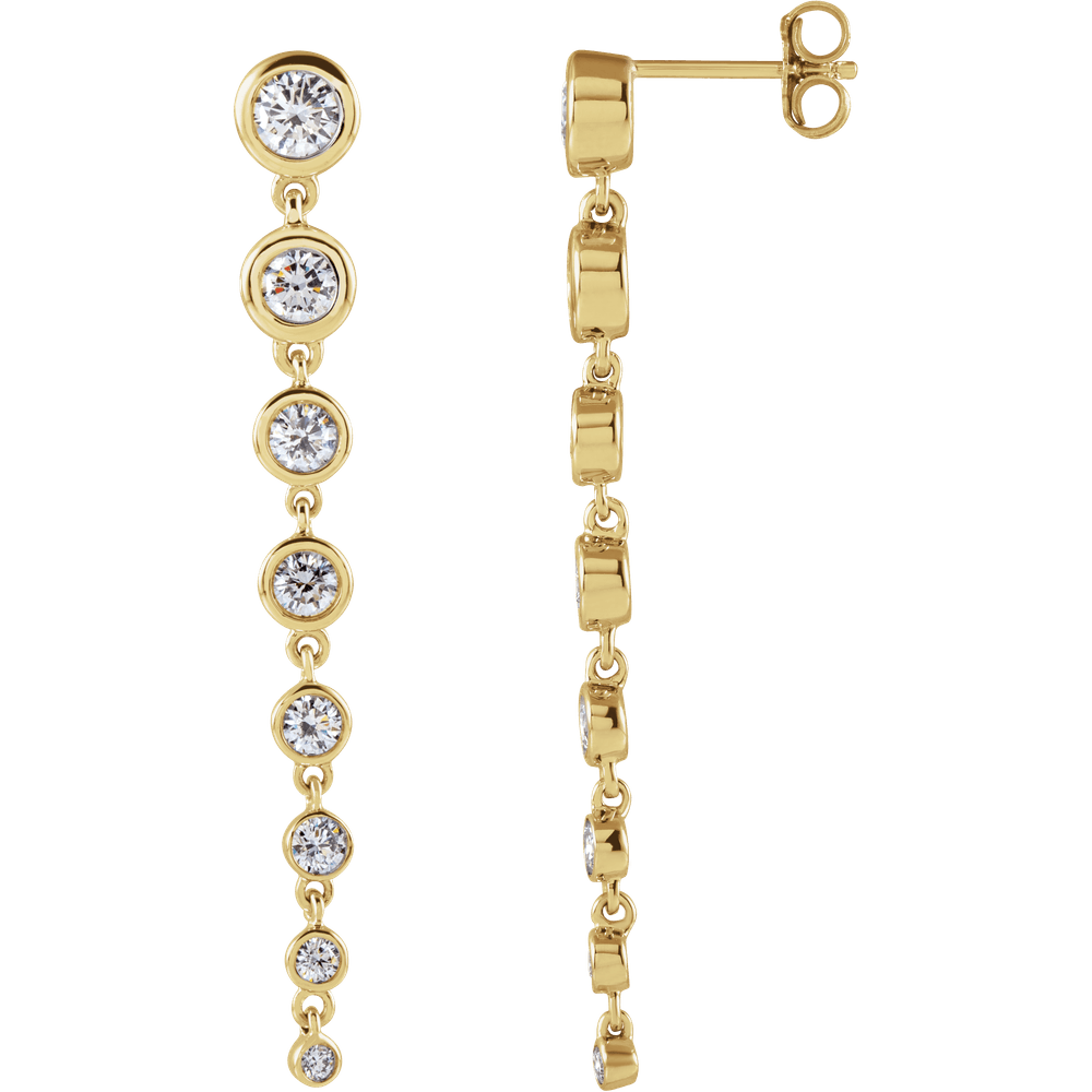 Élora 14K Gold Diamond Drop Earrings - Guerilla Choice