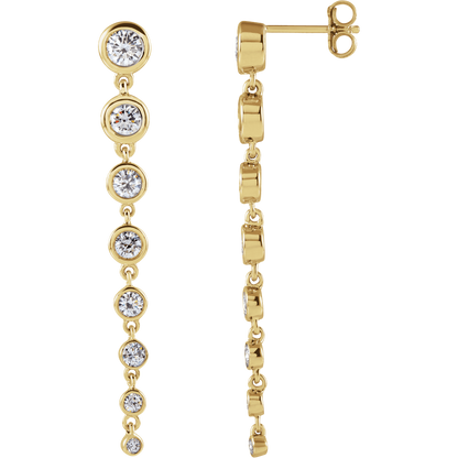 Élora 14K Gold Diamond Drop Earrings - Guerilla Choice