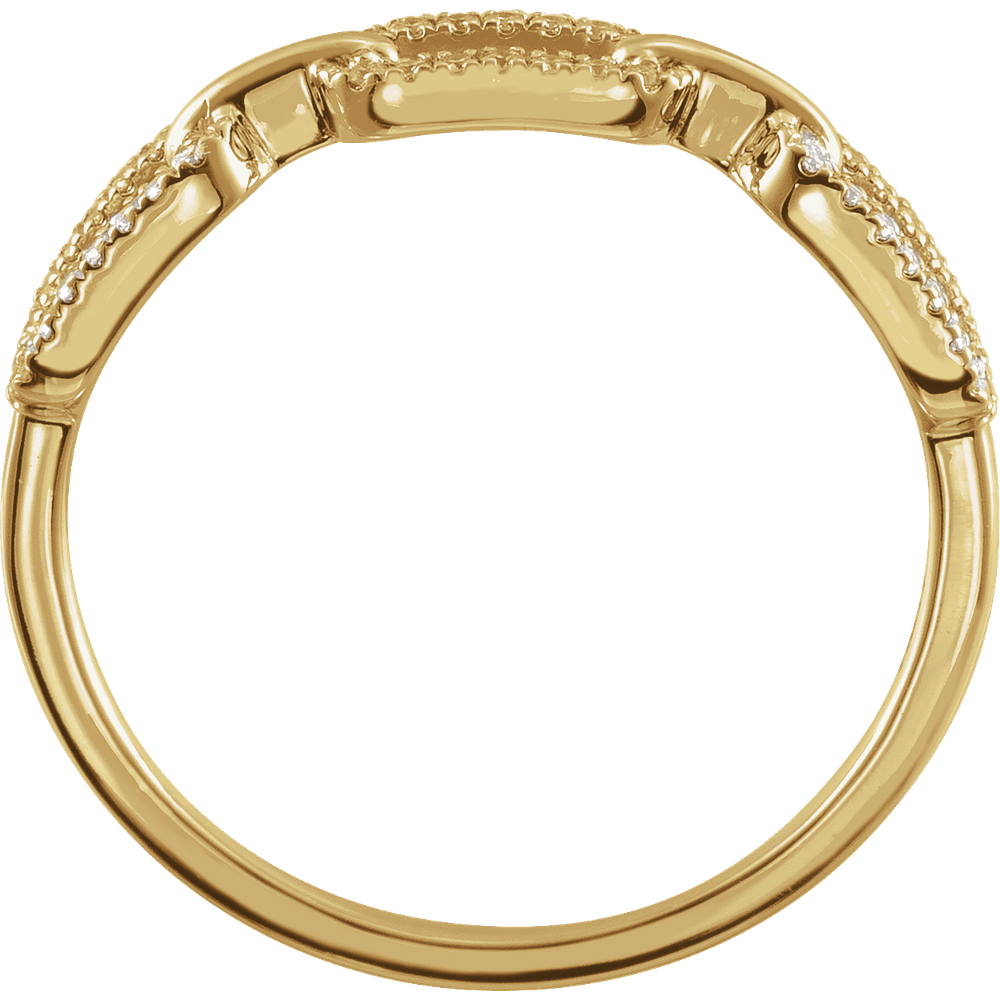 14K gold vermeil ring, lab grown diamond ring, chain link diamond ring, gold chain ring, diamond link ring, pavé diamond ring, modern gold ring, yellow gold statement ring, fine jewelry ring, minimalist diamond ring, luxury vermeil ring, stackable gold ring, women’s diamond ring, lab created diamond ring, contemporary gold jewelry, elegant gold ring design, VS clarity diamonds, F color diamonds, sustainable diamond jewelry, diamond fashion ring