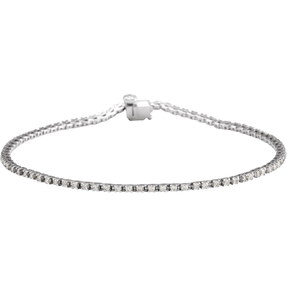 Éclat 1 CTW natural diamond tennis bracelet in solid 14K yellow gold
