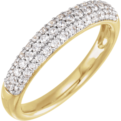 Éternelle 14k Gold Pavé Ring