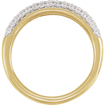 Éternelle 14k Gold Pavé Ring