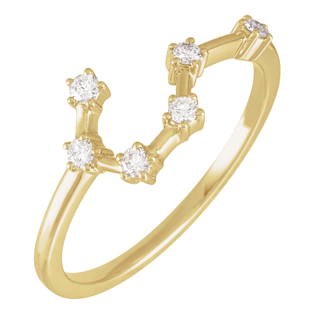 GC Aquarius Constellation Ring | 14K Gold Diamond - Guerilla Choice