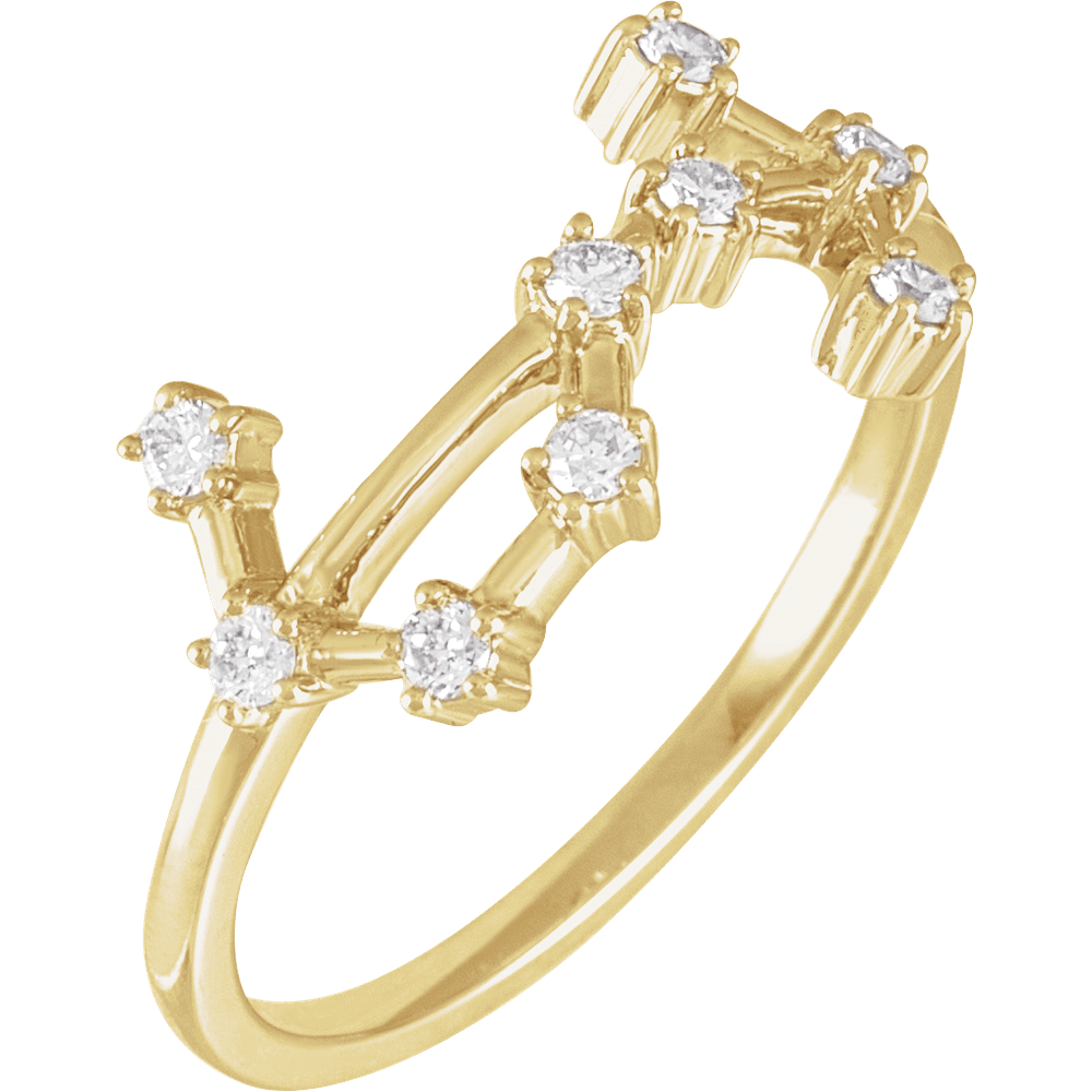 GC Virgo Constellation Ring | 14K Gold Diamond - Guerilla Choice