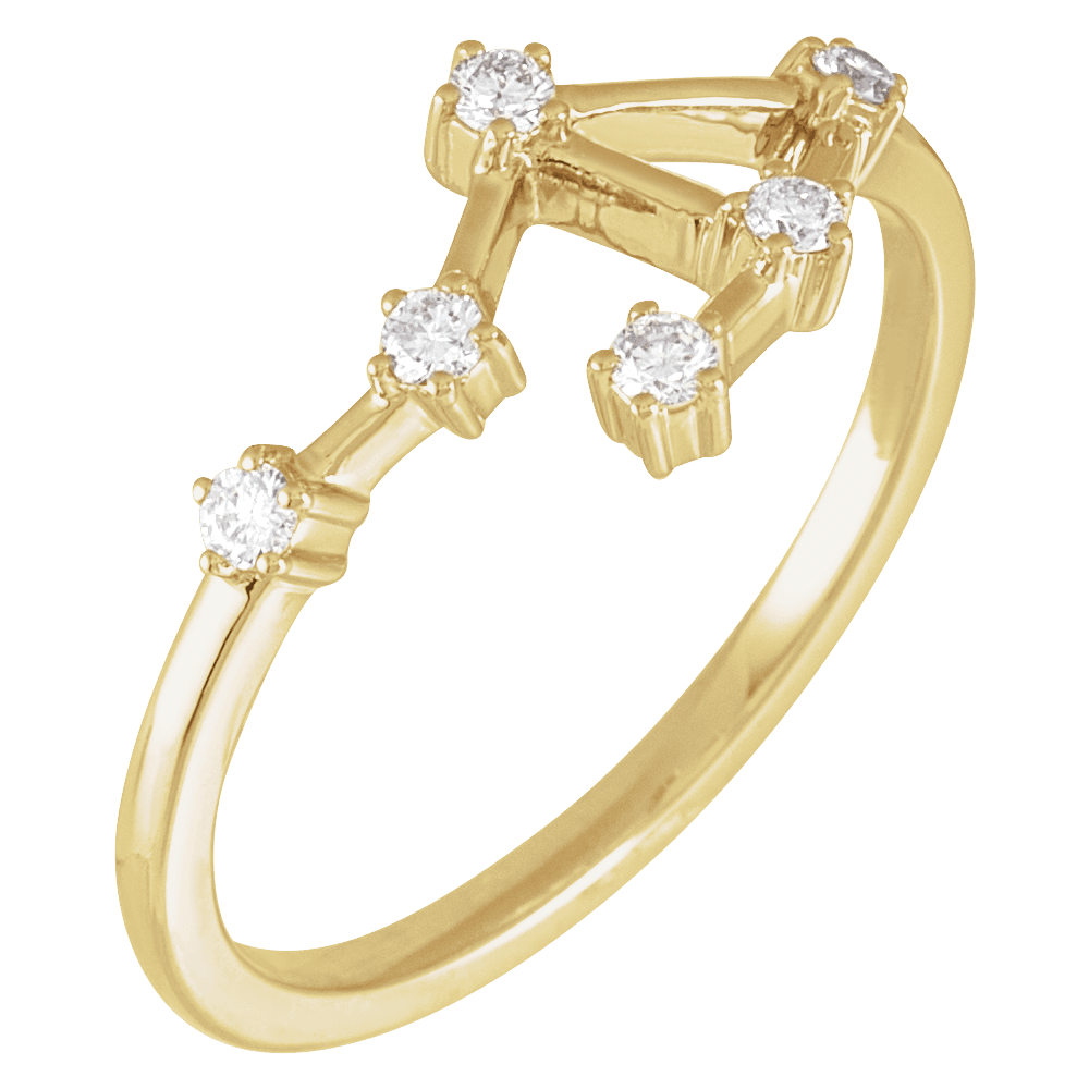 GC Virgo Constellation Ring | 14K Gold Diamond - Guerilla Choice