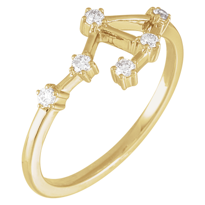 GC Virgo Constellation Ring | 14K Gold Diamond - Guerilla Choice