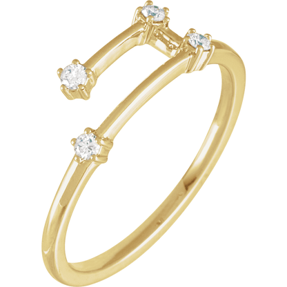 GC Aries Constellation Ring | 14K Gold Diamond (Copy) - Guerilla Choice