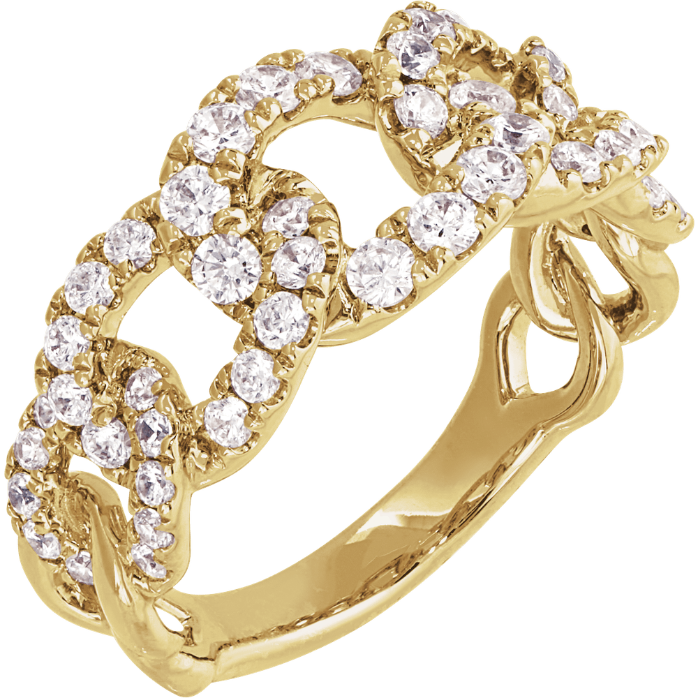 1 CTW Lab Grown Diamond Ring 14K Yellow Gold - Guerilla Choice