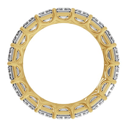 Éternité Souveraine 14K Yellow Gold 9 1/3 CTW Emerald-Cut Diamond Low-Profile Eternity Band