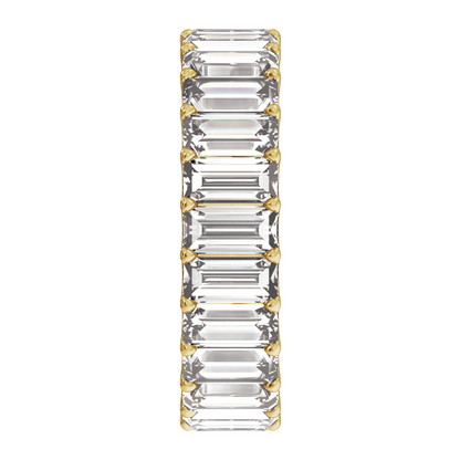 Lumière Infinie 14K Yellow Gold 4 3/4 CTW Lab Grown Baguette Diamond Low-Profile Eternity Band