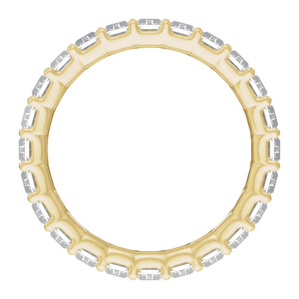 Lumière Infinie 14K Yellow Gold 4 3/4 CTW Lab Grown Baguette Diamond Low-Profile Eternity Band