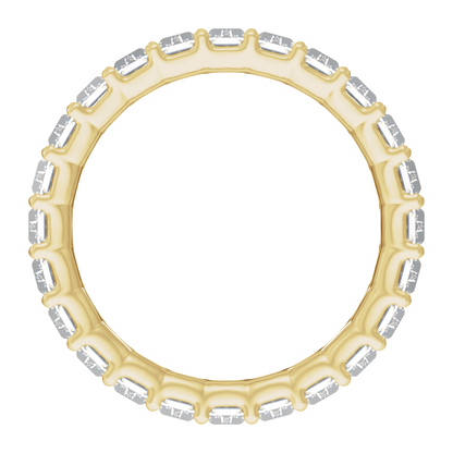 Lumière Infinie 14K Yellow Gold 4 3/4 CTW Lab Grown Baguette Diamond Low-Profile Eternity Band