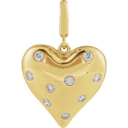 diamond heart pendant, gold heart necklace, 14k gold diamond pendant, natural diamond jewelry, heart charm gold, luxury gold pendant, everyday diamond necklace, timeless jewelry piece, gold charm pendant