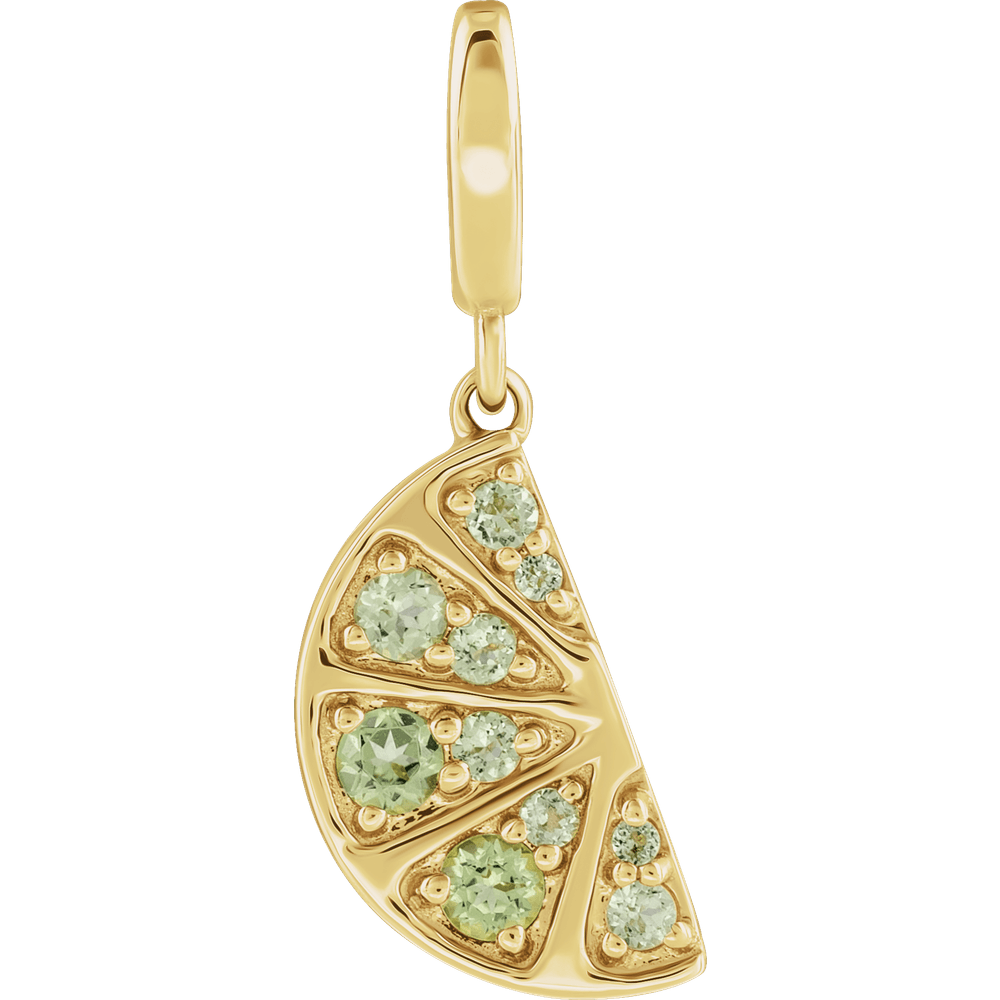 peridot pendant, gold charm pendant, lime pendant gold, 14k gold pendant, green gemstone necklace, unique gold charm, modern pendant gold, everyday jewelry pendant, minimal gold charm
