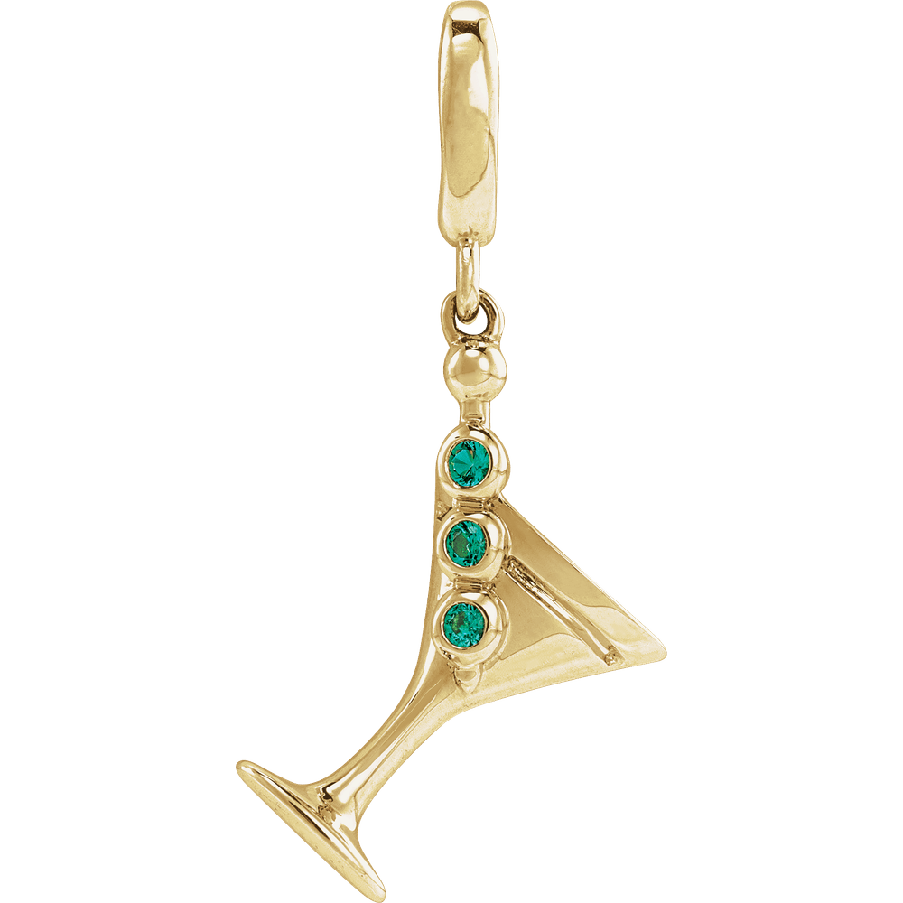 Lumière Martini Emerald Charm Pendant