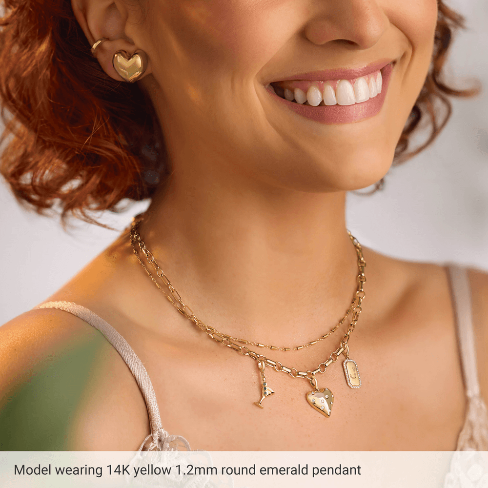 Lumière Martini Emerald Charm Pendant