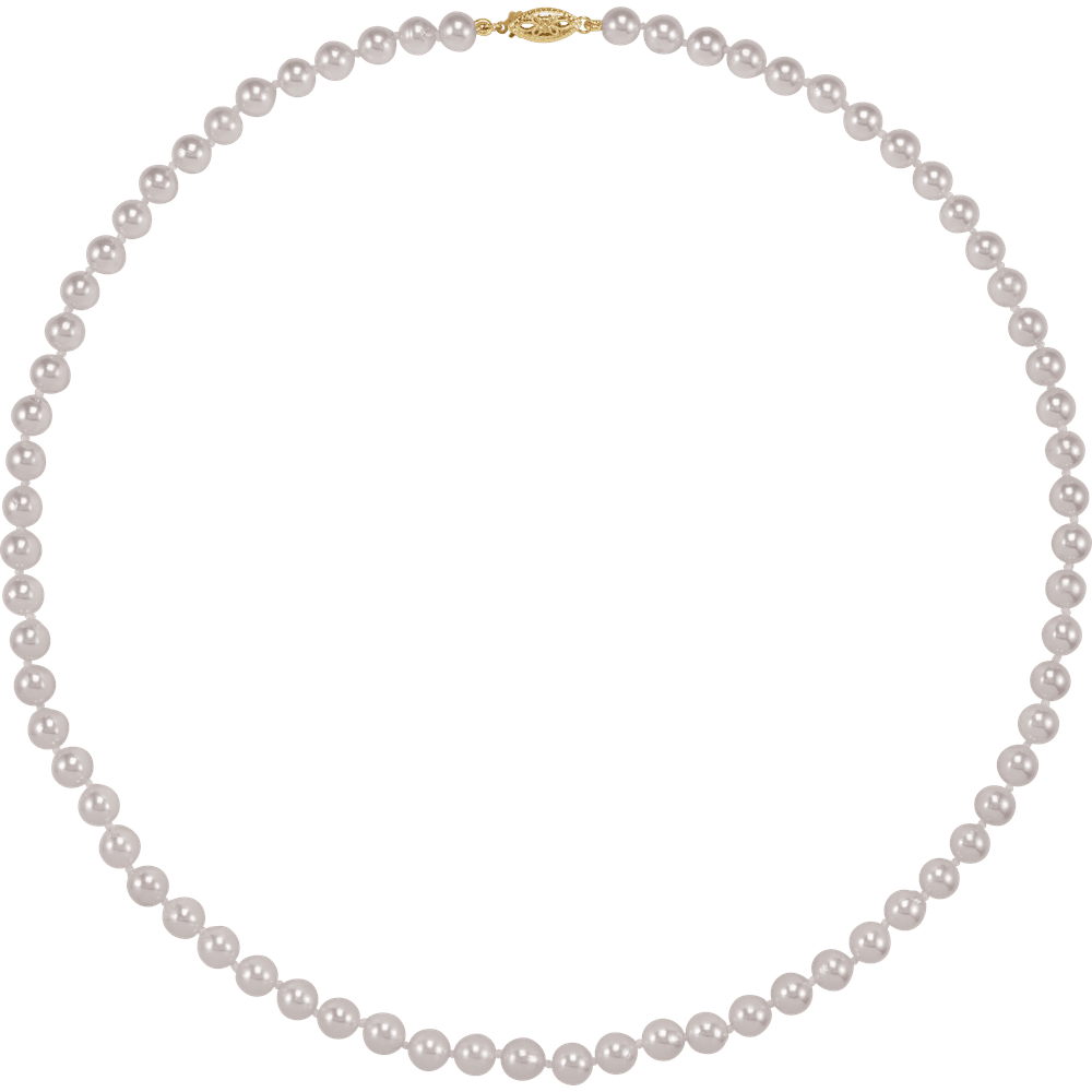 Lumière Akoya 14K gold cultured Akoya pearl necklace 20 inch
Luxury white Akoya pearl strand necklace with gold clasp
Premium Akoya pearl necklace by Guerilla Choice