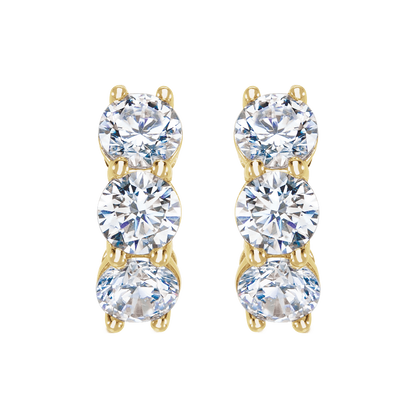 GC Lumina 2 CTW Lab-Grown Diamond Hoop Earrings – 14K Gold 12mm