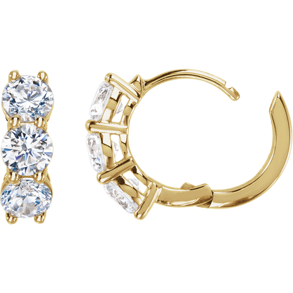 GC Lumina 2 CTW Lab-Grown Diamond Hoop Earrings – 14K Gold 12mm
