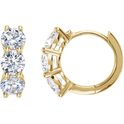 GC Lumina 2 CTW Lab-Grown Diamond Hoop Earrings – 14K Gold 12mm