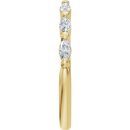 Élodie 14K Yellow Gold 1/3 CTW Diamond Vintage-Inspired Open Ring