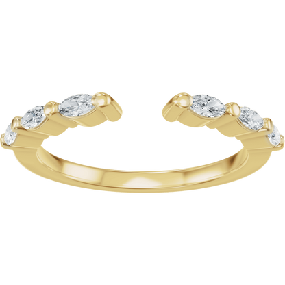 Élodie 14K Yellow Gold 1/3 CTW Diamond Vintage-Inspired Open Ring