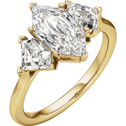 Élodie Three-Stone Lab-Grown Diamond Engagement Ring