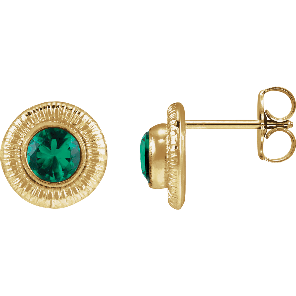 Émeraude Lumière Stud Earrings