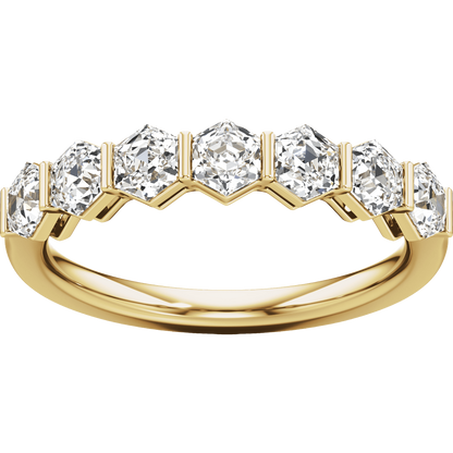 Éloise 14K Yellow Gold 1 1/2 CTW Hexagon Lab-Grown Diamond Anniversary Band