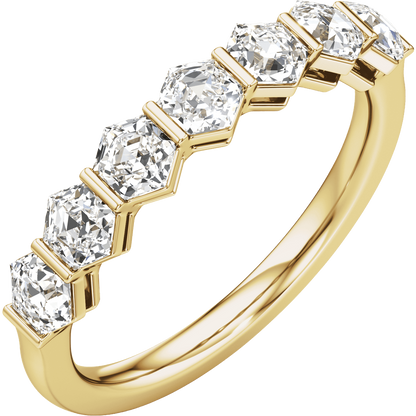 Éloise 14K Yellow Gold 1 1/2 CTW Hexagon Lab-Grown Diamond Anniversary Band