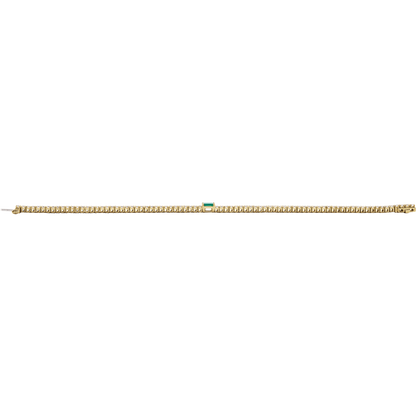 L’Instant Émeraude 14K Gold Lab-Grown Emerald &amp; Diamond Tennis Bracelet