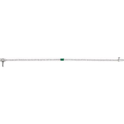 L’Instant Émeraude 14K Gold Lab-Grown Emerald &amp; Diamond Tennis Bracelet