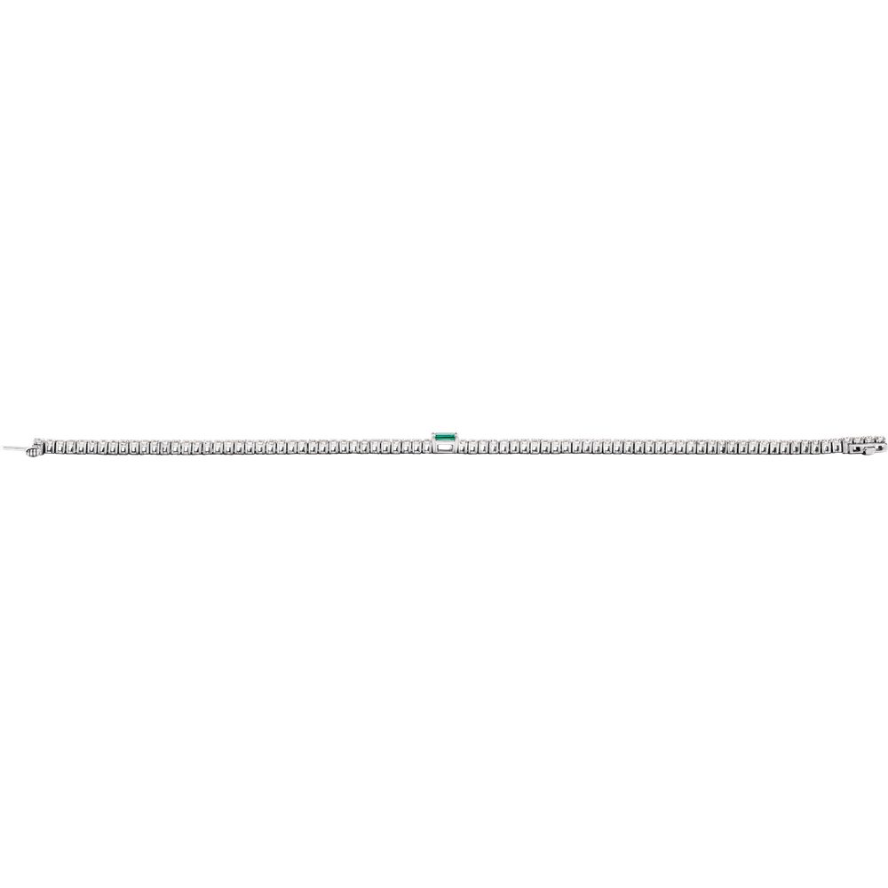 L’Instant Émeraude 14K Gold Lab-Grown Emerald &amp; Diamond Tennis Bracelet