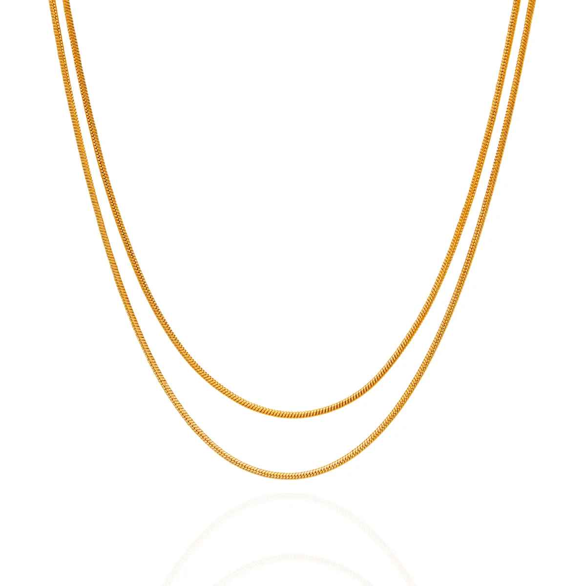Élégance Dorée – Snake Chain Necklace