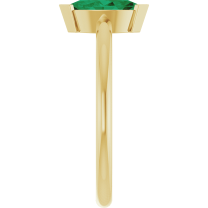 Émeraude Solitaire Marquise Emerald Ring