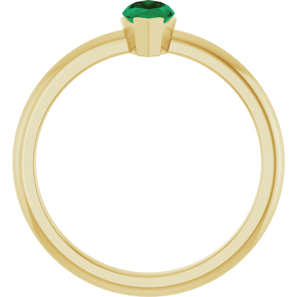 Émeraude Solitaire Marquise Emerald Ring