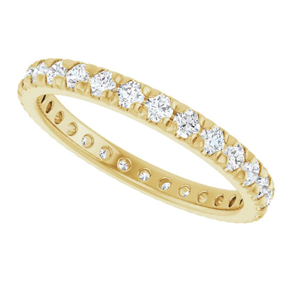 2mm French Set Diamond Eternity Ring / 14K Yellow Gold - Guerilla Choice