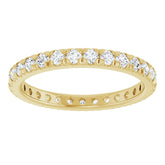 2mm French Set Diamond Eternity Ring / 14K Yellow Gold - Guerilla Choice