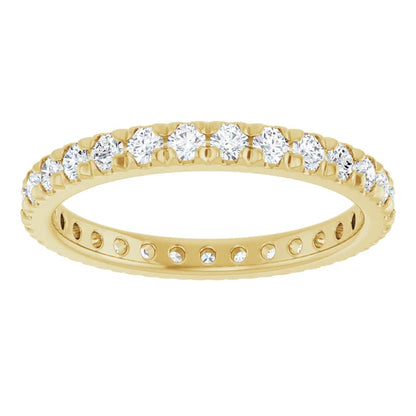2mm French Set Diamond Eternity Ring / 14K Yellow Gold - Guerilla Choice