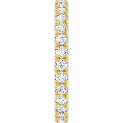 2mm French Set Diamond Eternity Ring / 14K Yellow Gold - Guerilla Choice