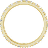 2mm French Set Diamond Eternity Ring / 14K Yellow Gold - Guerilla Choice