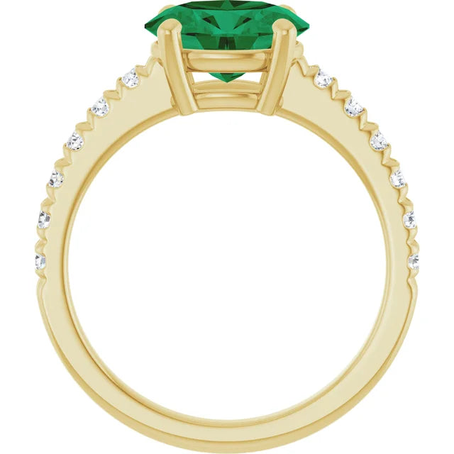 Rêve d’Émeraude 14K Gold Emerald &amp; Diamond Ring